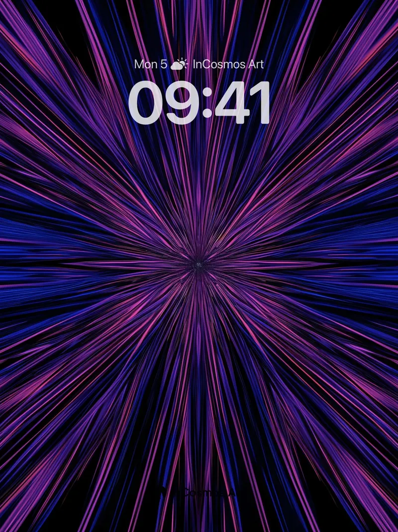 Cosmic Pulse Wallpaper with Electric Veins