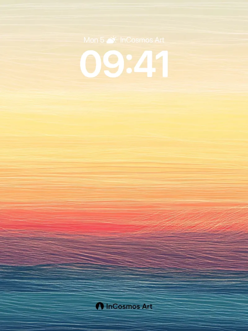 Serenity Horizon Wallpaper with Liquid Light