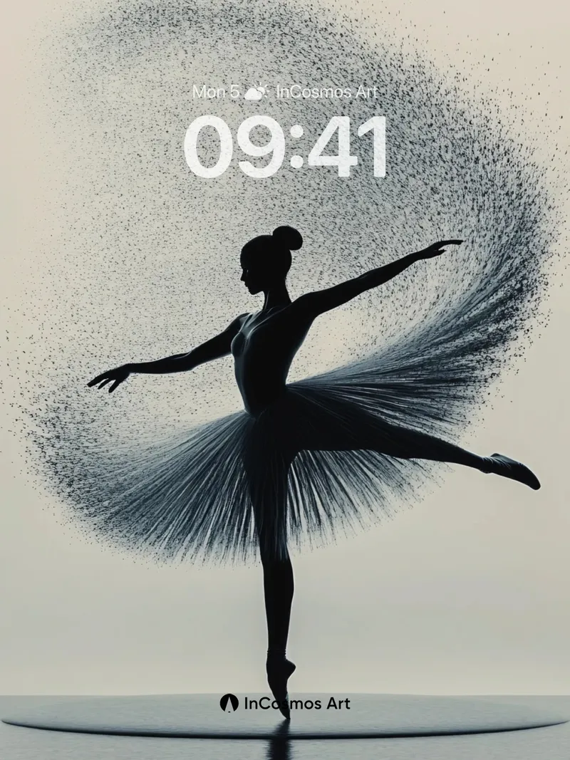 Ethereal Dance Wallpaper with Particle Veil