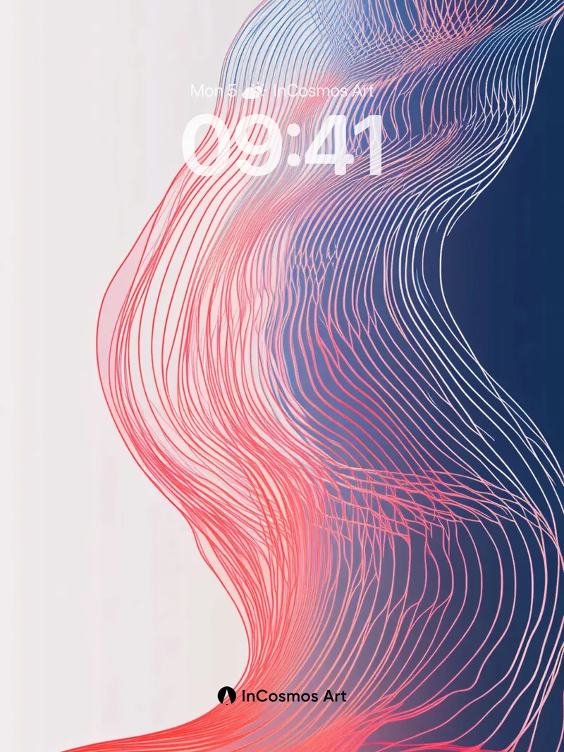 Luminous Flow Wallpaper with Whispering Lines