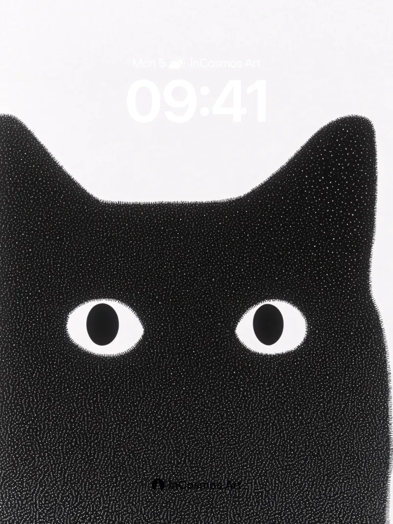 Silent Watcher Wallpaper with Textured Gaze