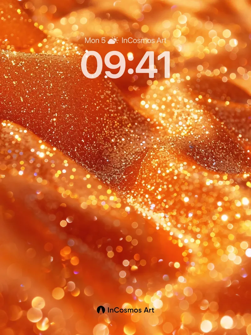 Golden Hush Wallpaper with Sparkling Threads