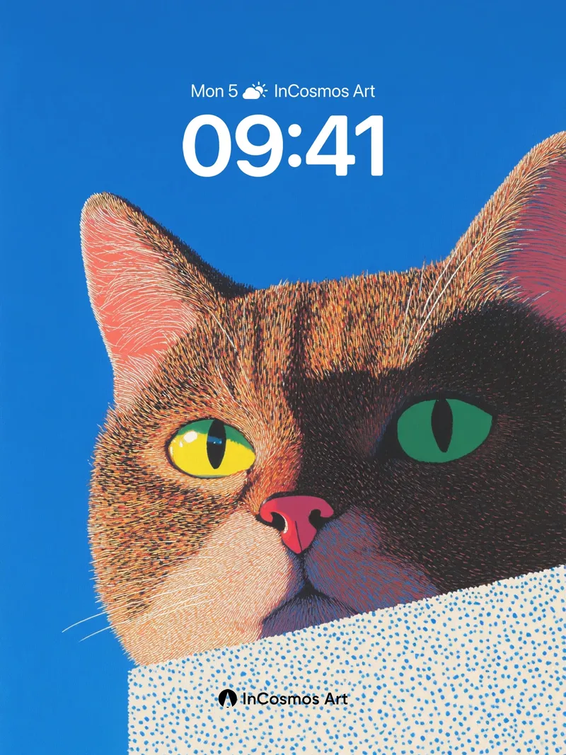 Surreal Gaze Wallpaper with Dual-Eye Wonder