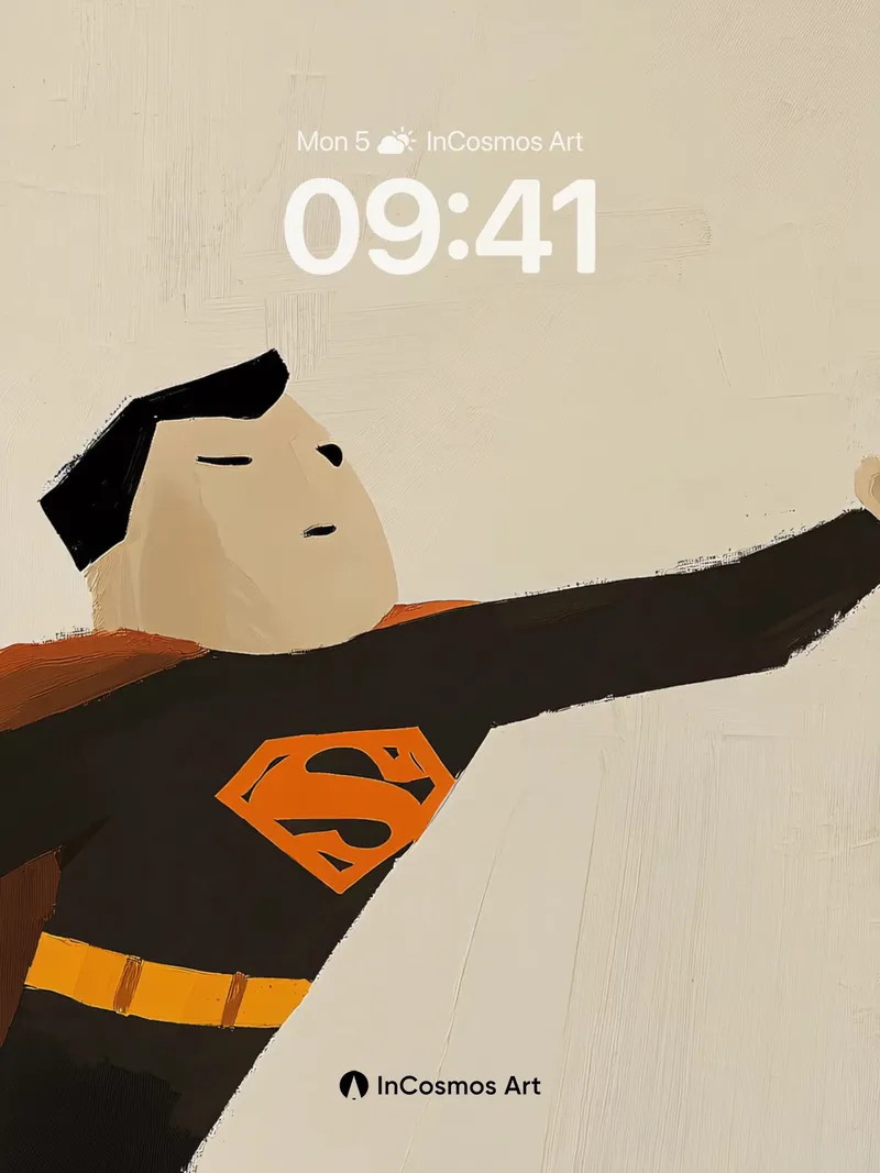 Silent Flight Wallpaper with Brushstroke Sky