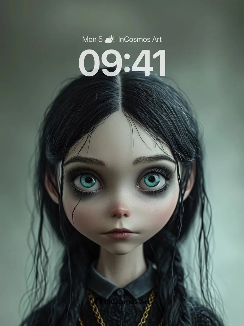 Gothic Whispers Wallpaper with Dripping Shadows
