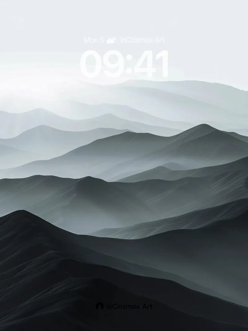 Mist Veil Wallpaper with Silent Peaks