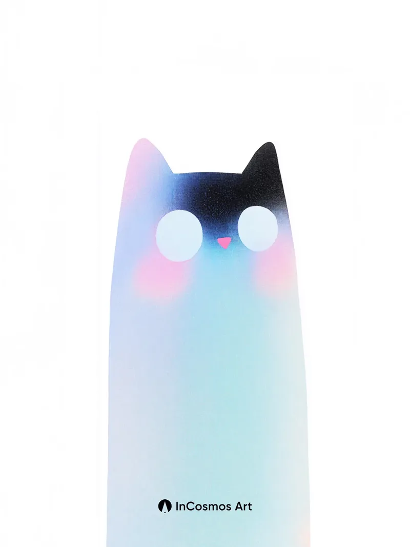 Luminous Cat Wallpaper with Ethereal Hues