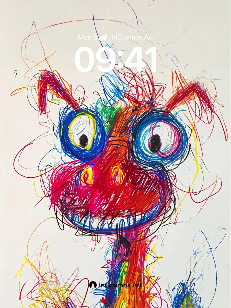 Chaos Prism Wallpaper with Whimsical Eyes