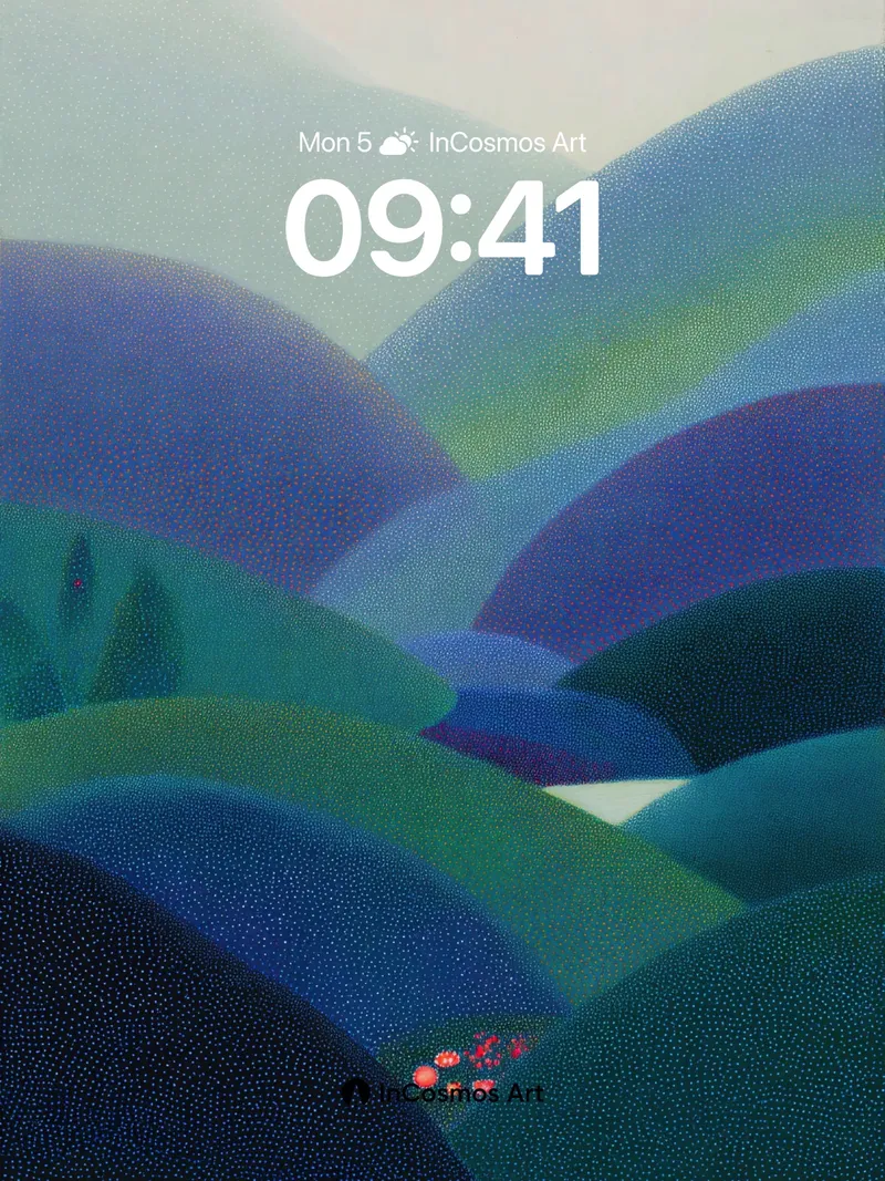 Mystic Ridge Wallpaper with Polka-Dot Hues