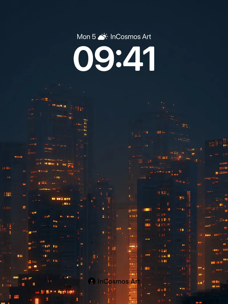 Nocturnal Pulse Wallpaper with Amber Veins