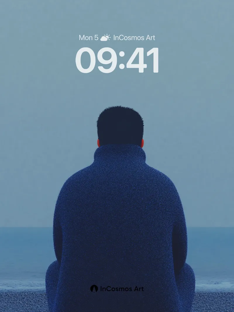 Stillness by the Sea Wallpaper with Textured Depth