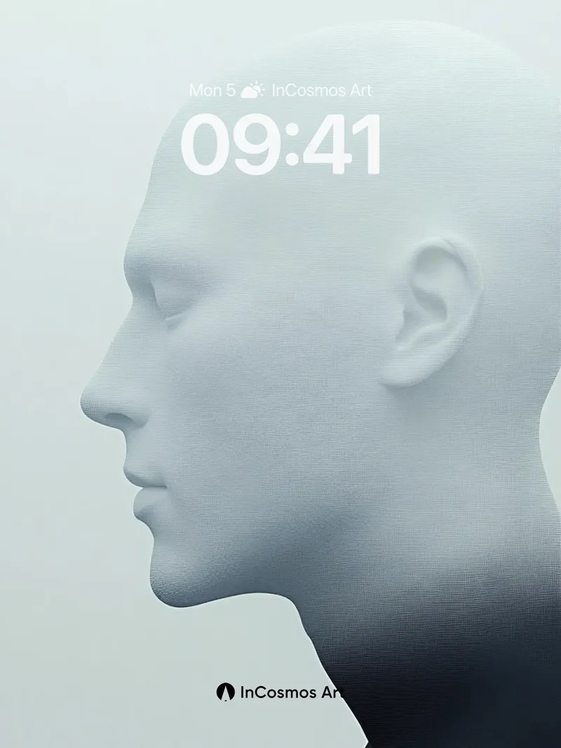 Silent Contour Wallpaper with Ethereal Light