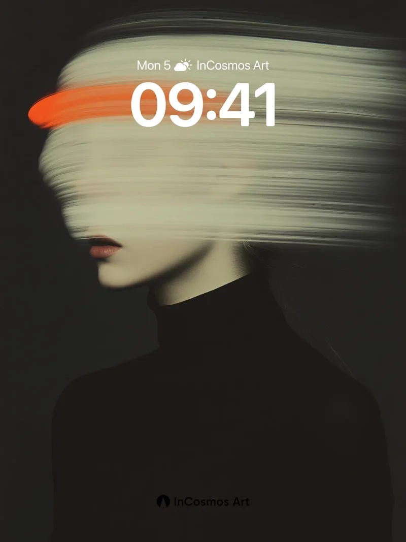 Blur Velocity Wallpaper with Orange Pulse