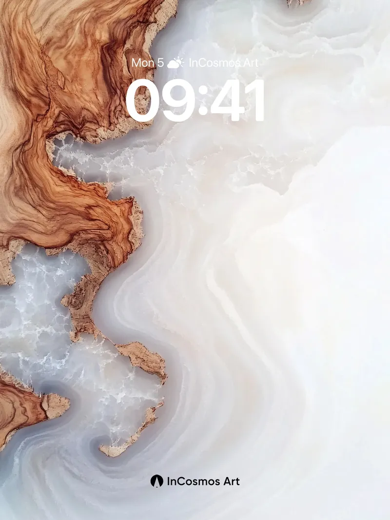 Serenity Stone Wallpaper with Amber Veins