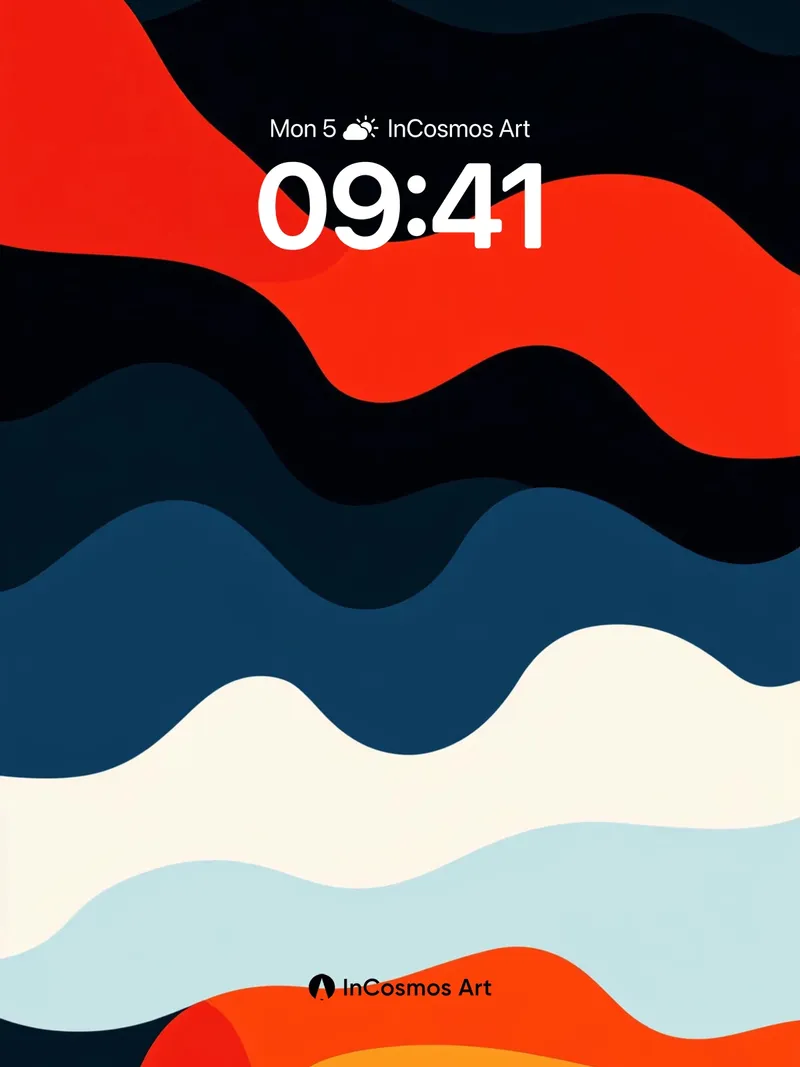 Fiery Wave Wallpaper with Liquid Depth