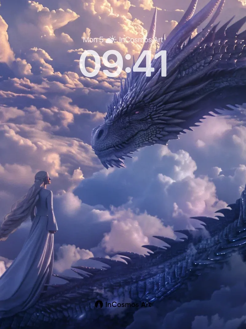 Ethereal Skybound Wallpaper with Dragon's Whisper