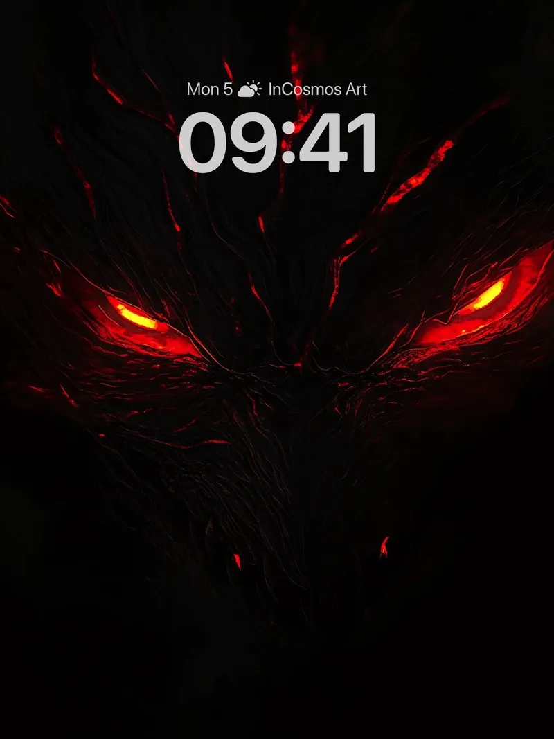 Eternal Ember Wallpaper with Burning Gaze
