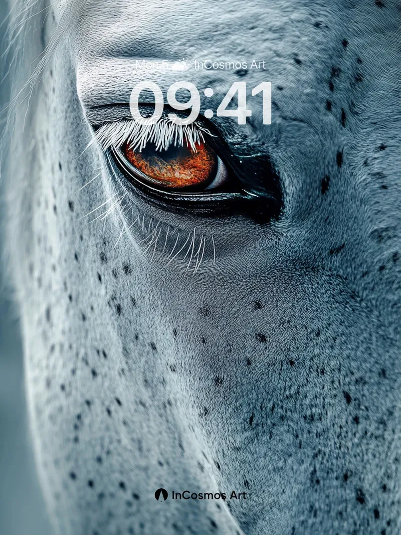 Sapphire Gaze Wallpaper with Amber Eye