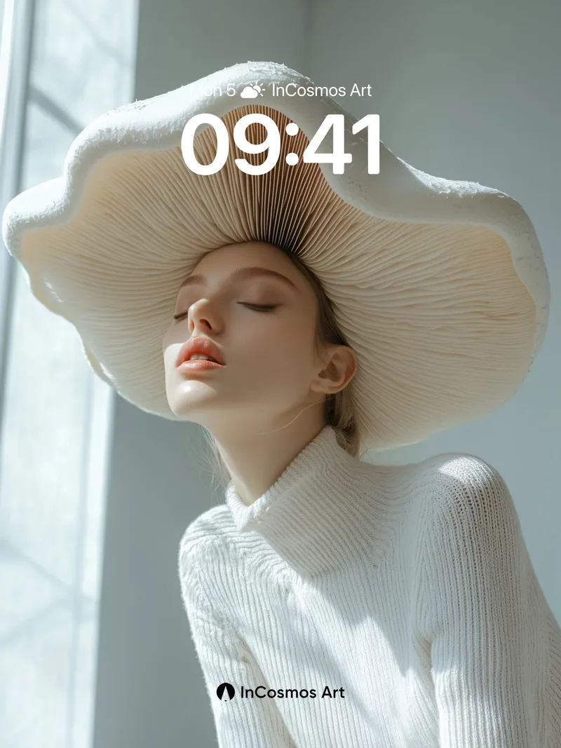 Serene Bloom Wallpaper with Sculpted Light