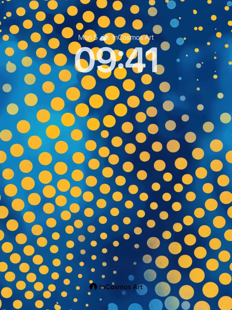 Cosmic Drift Wallpaper with Golden Constellations
