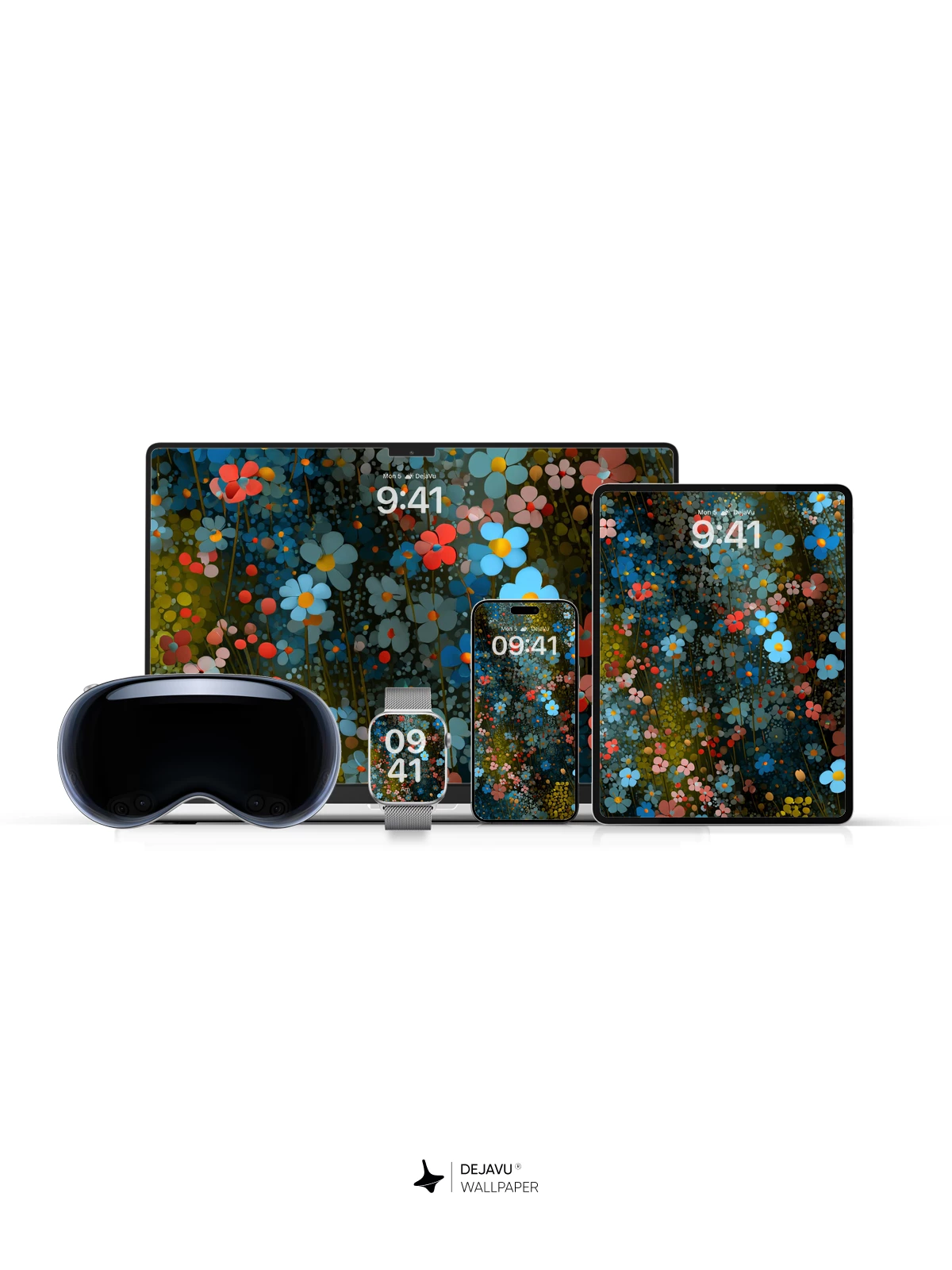 Whimsical Floral Garden Wallpaper 8K for iPhone and Android