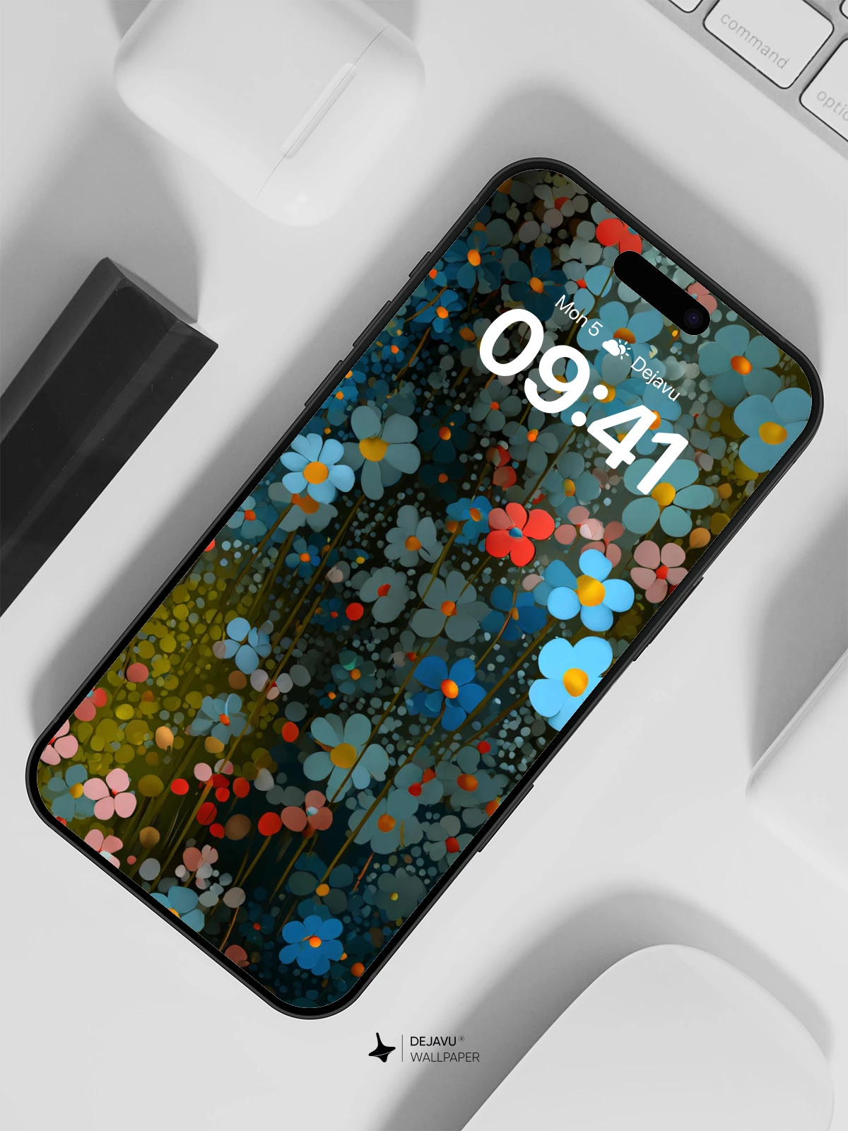 Whimsical Floral Garden Wallpaper 8K for iPhone and Android