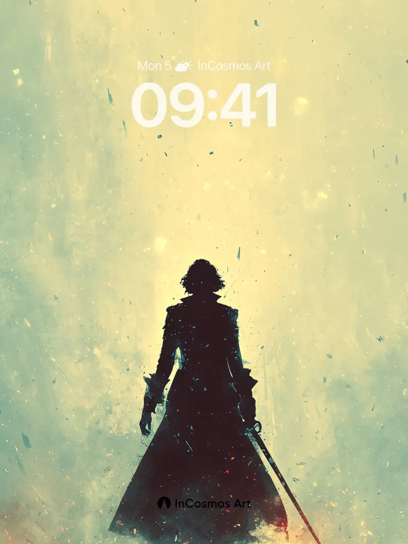 Silhouetted Flame Wallpaper with Ashen Drift