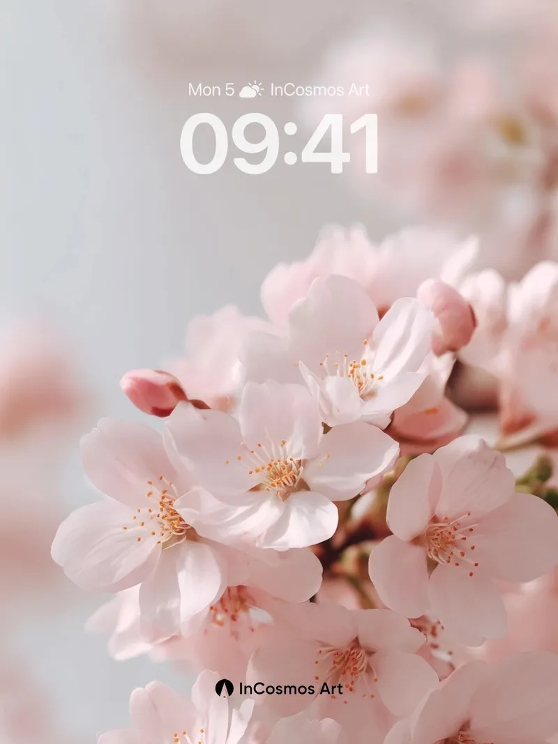 Serenity Bloom Wallpaper with Ethereal Petals