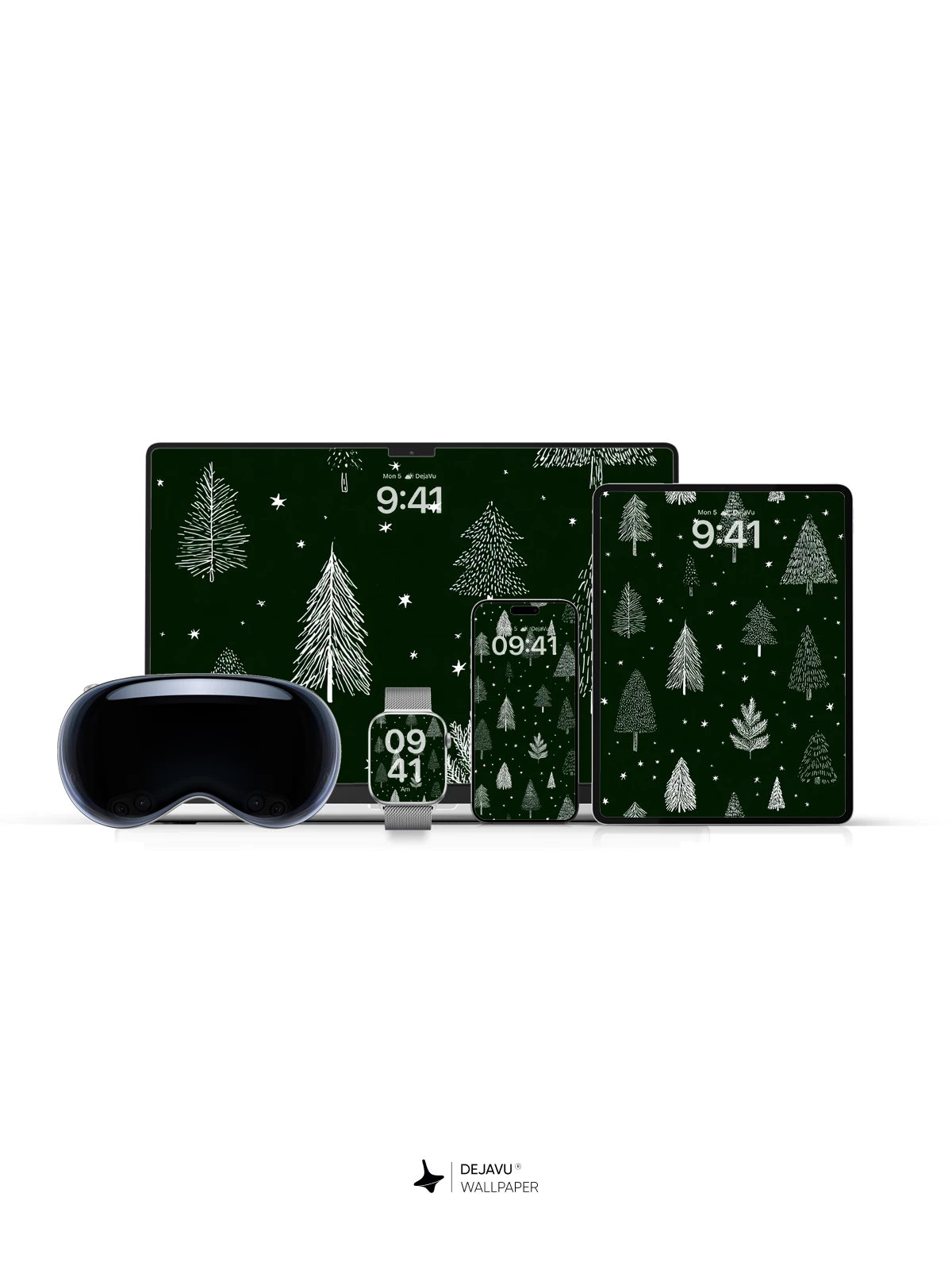 Whimsical Pine Forest Wallpaper 8K for iPhone and Android