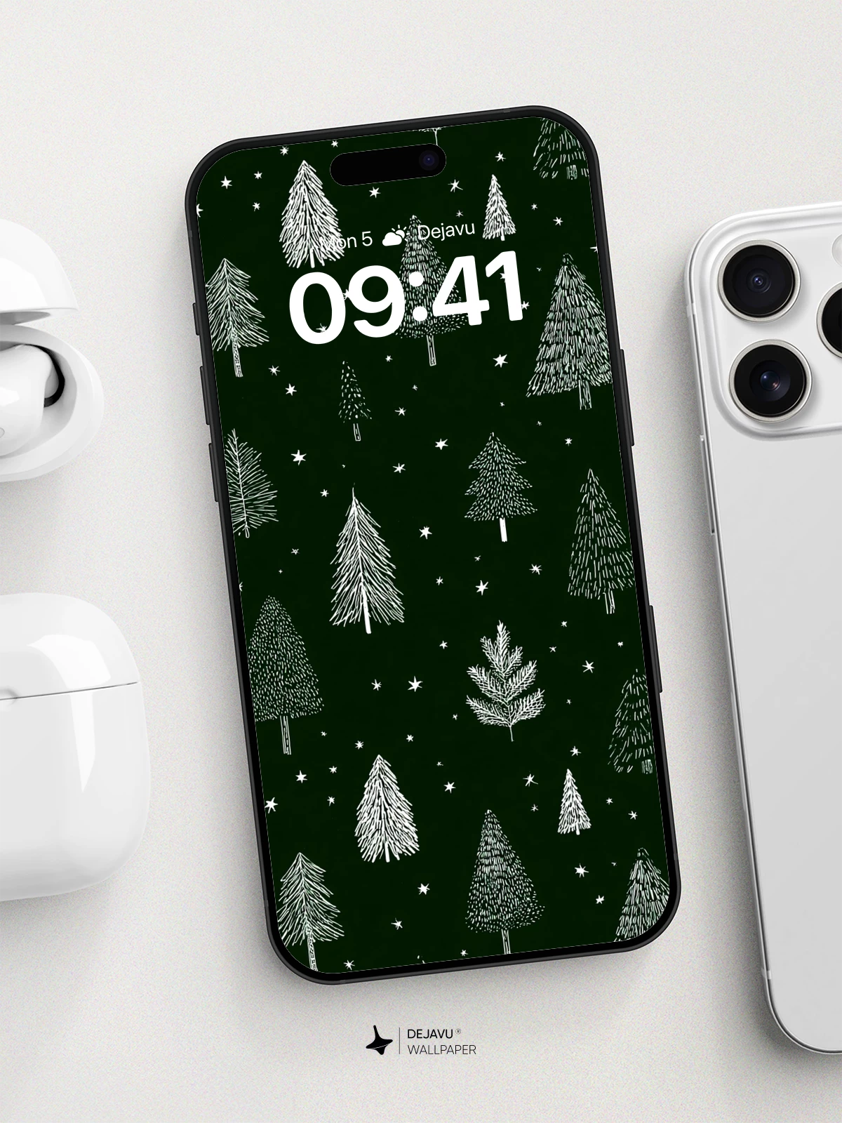 Whimsical Pine Forest Wallpaper 8K for iPhone and Android