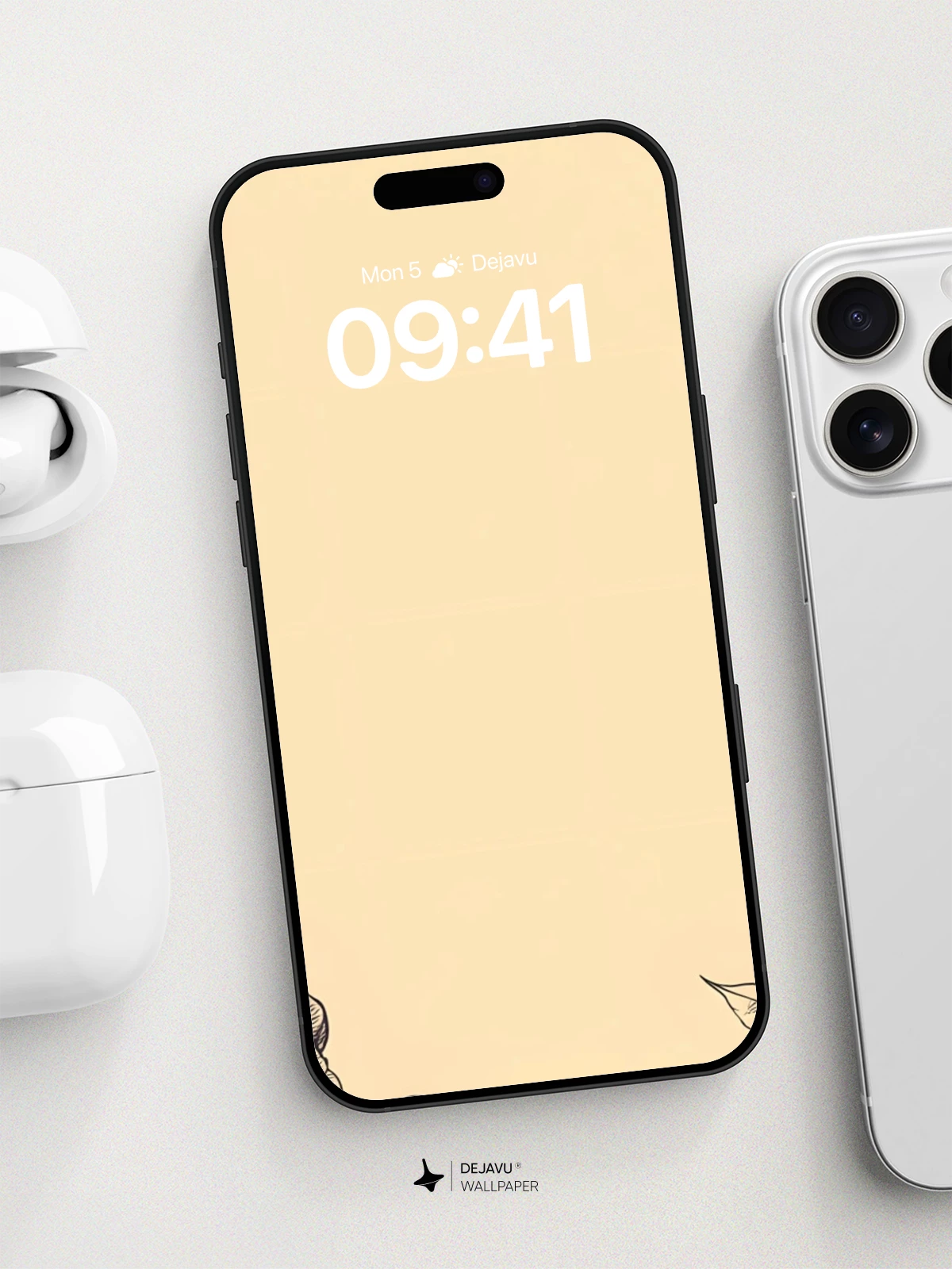 Vintage Rose Frame Wallpaper 8K for iPhone and Android