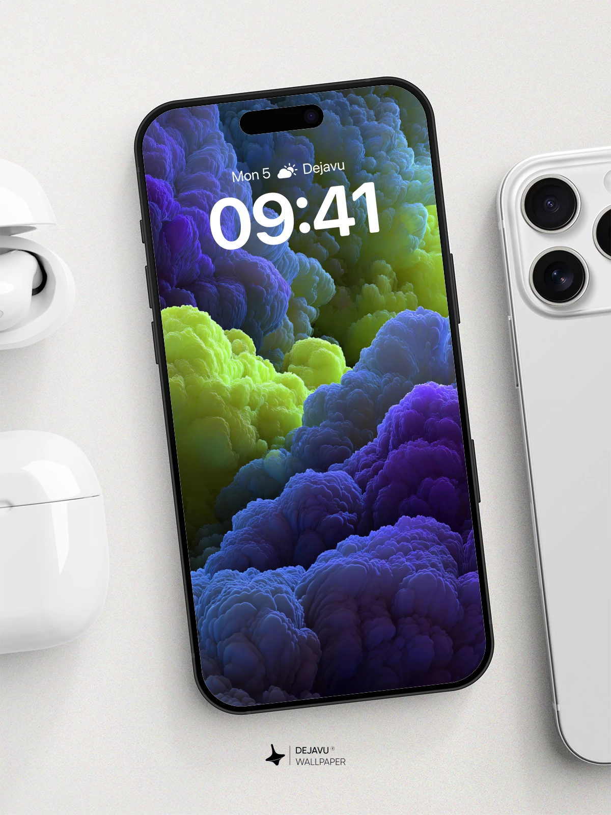 Surreal Cosmic Clouds Wallpaper 8K for iPhone and Android