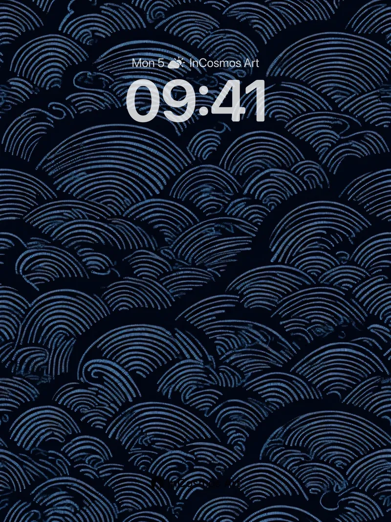 Midnight Wave Wallpaper with Hokusai Echoes