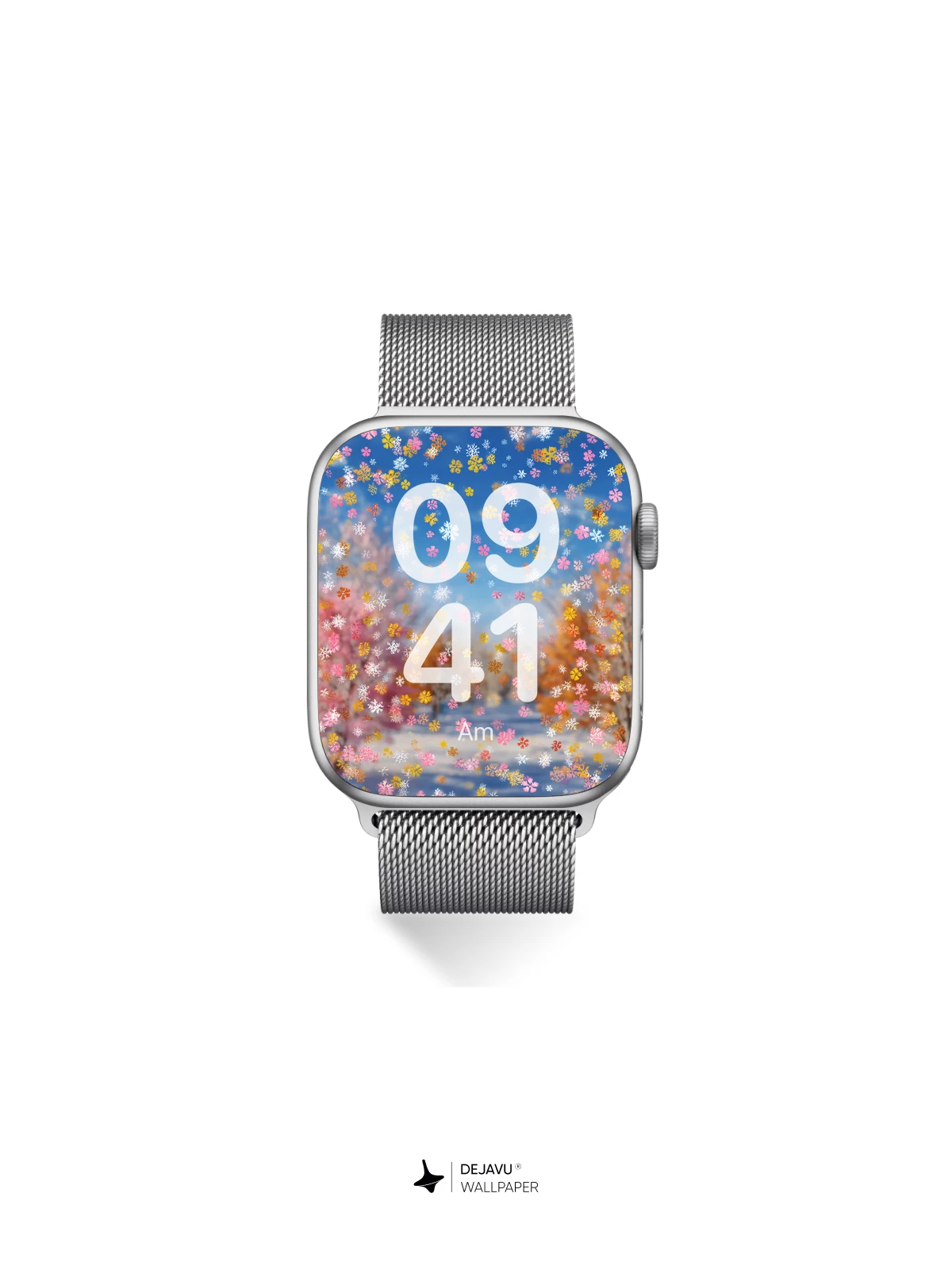Whimsical Floral Snowfall Wallpaper 8K for iPhone and Android