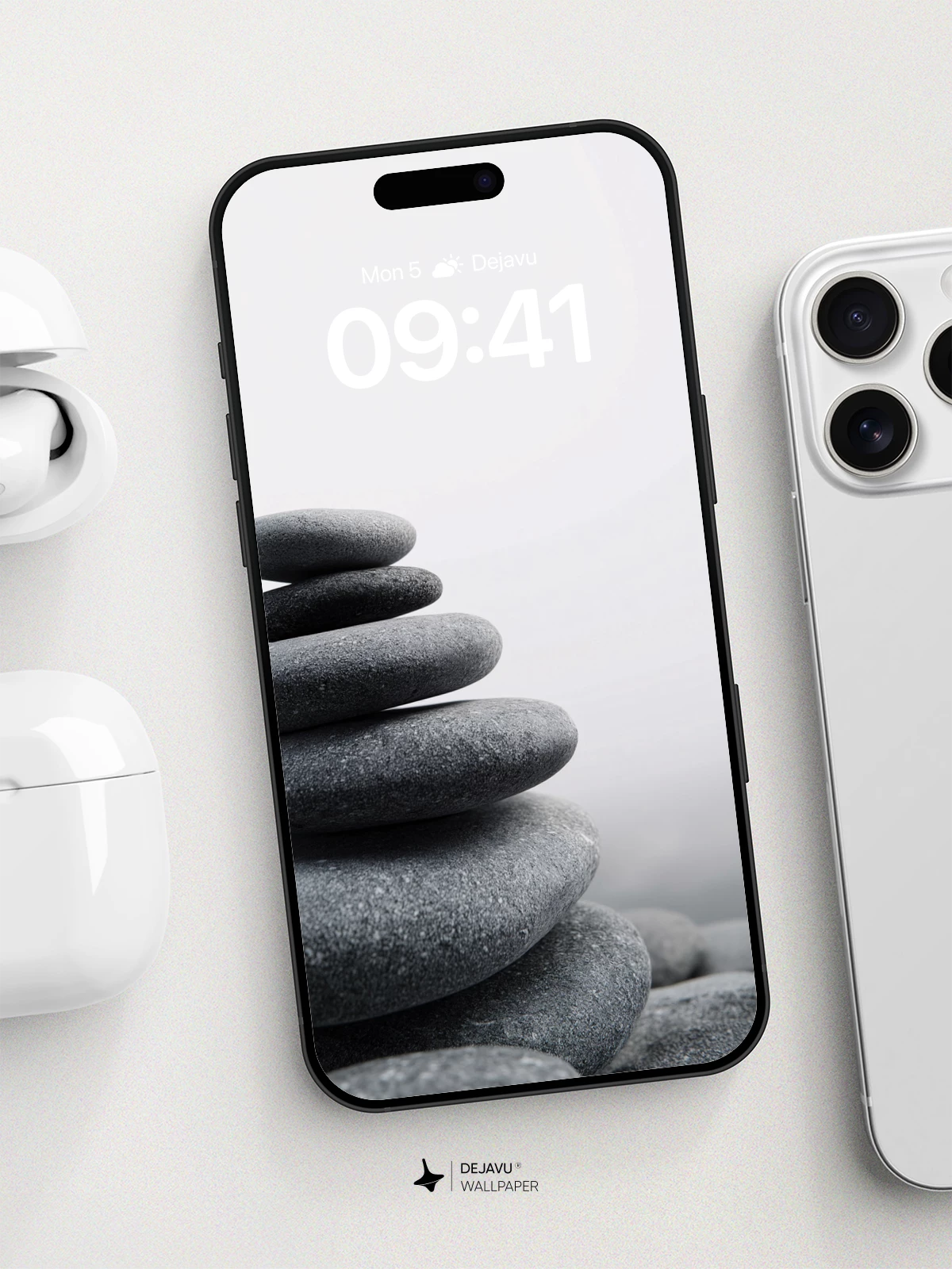 Zen Stone Stack Wallpaper 8K for iPhone and Android