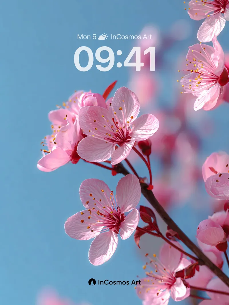 Serenity Bloom Wallpaper with Skyward Petals