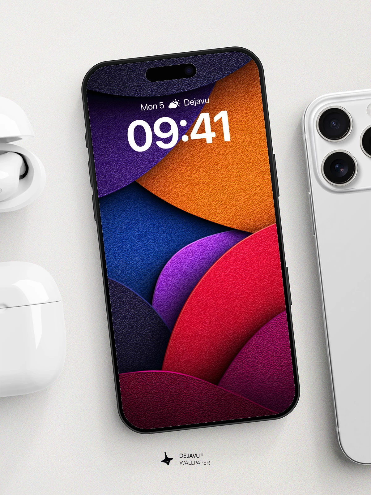 Vibrant Layered Abstract Wallpaper 8K for iPhone and Android