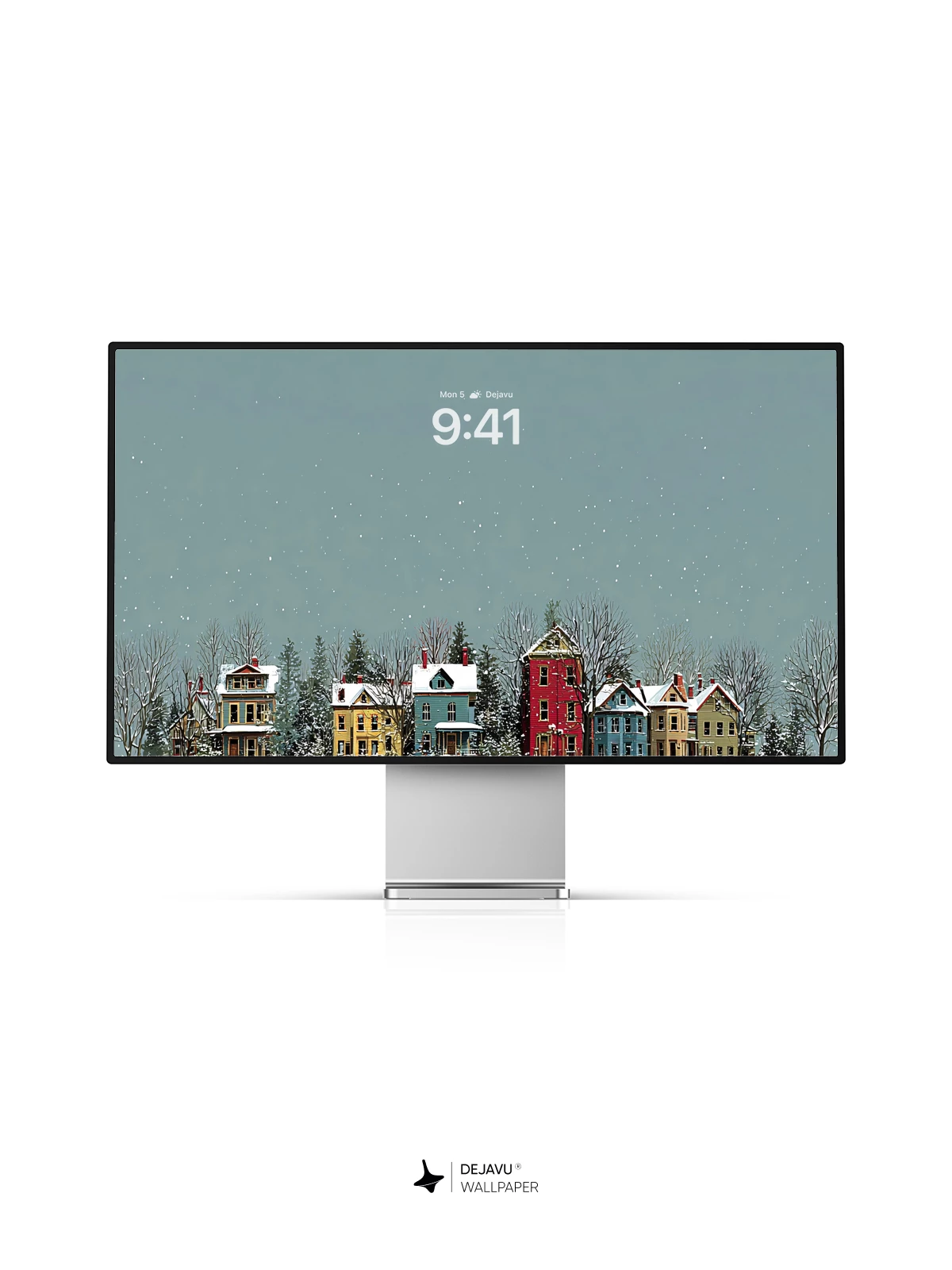 Winter Village Wallpaper 8K for iPhone and Android
