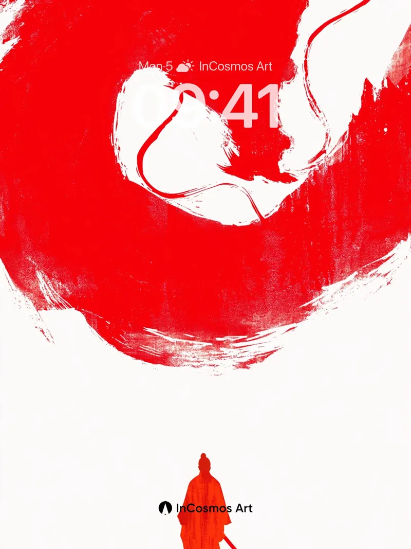 Crimson Serpent Wallpaper with Silent Walker