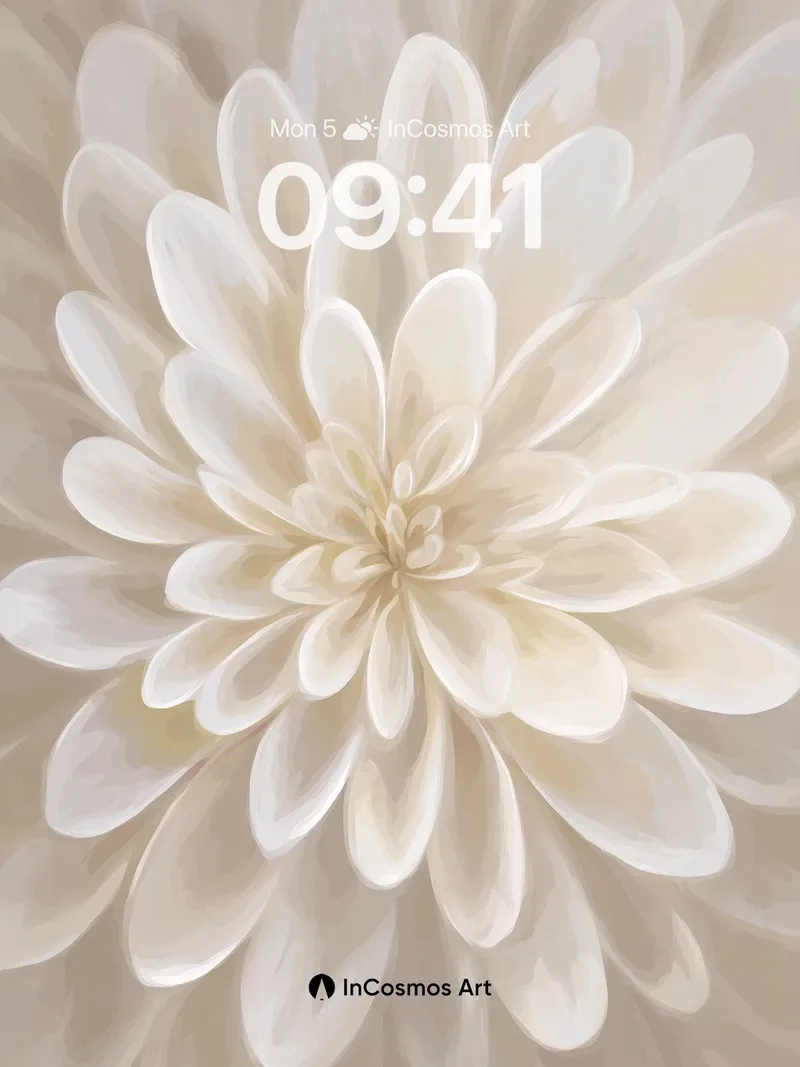 Serenity Bloom Wallpaper with Soft Petal Light