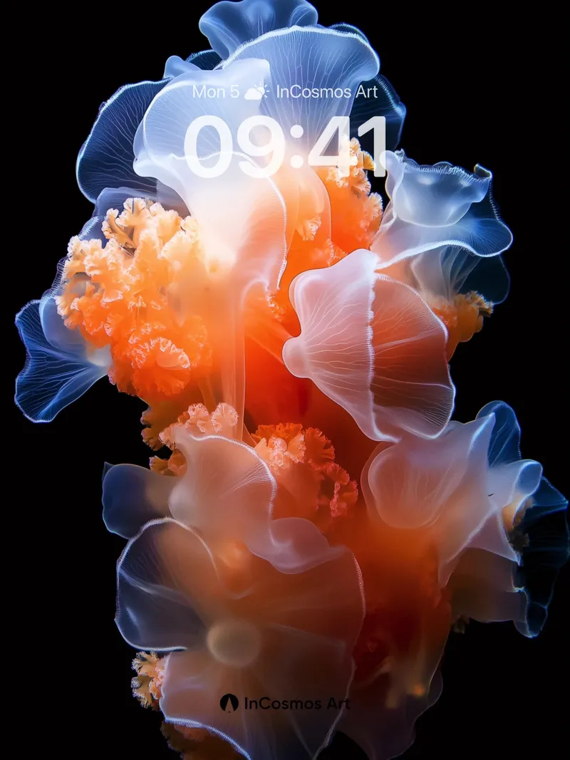 Luminous Bloom Wallpaper with Ethereal Petals