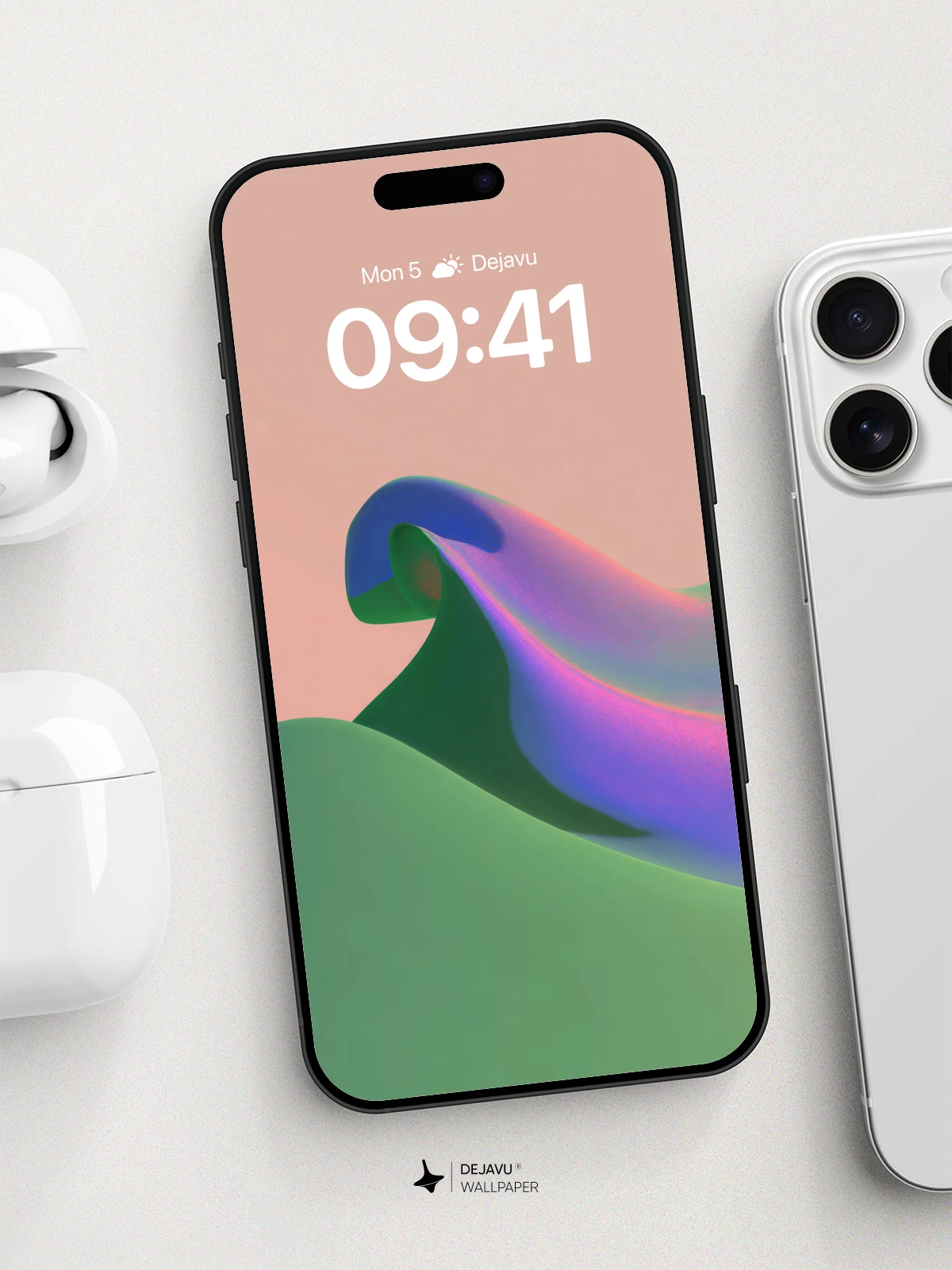 Surreal Wave Form Wallpaper 8K for iPhone and Android