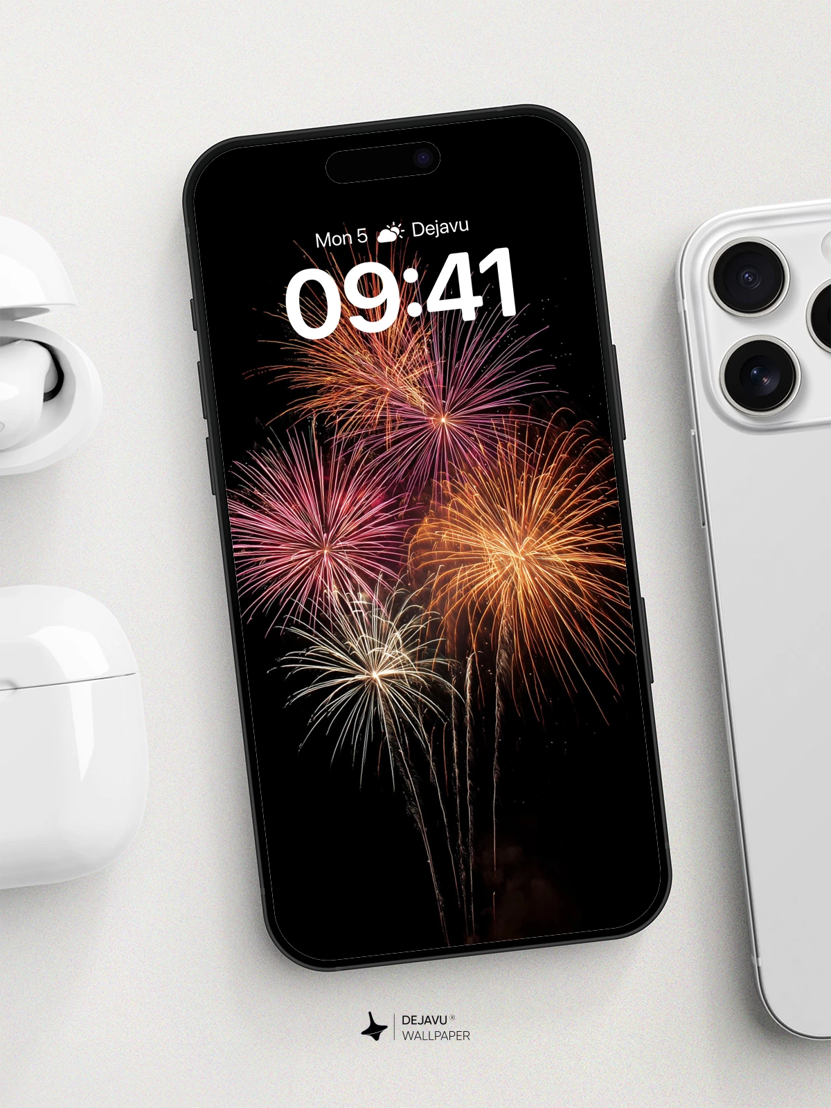 Vibrant Fireworks Explosion Wallpaper 8K for iPhone and Android