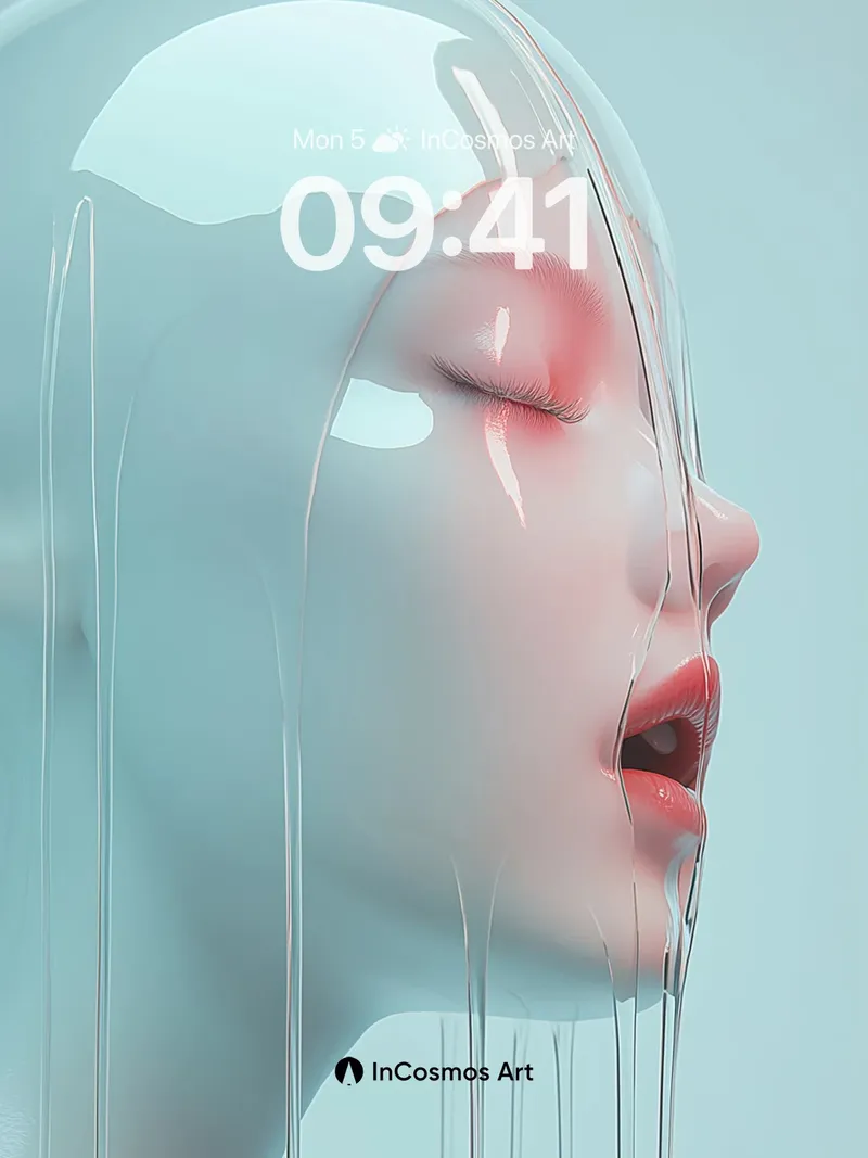 Serenity Glass Wallpaper with Liquid Light