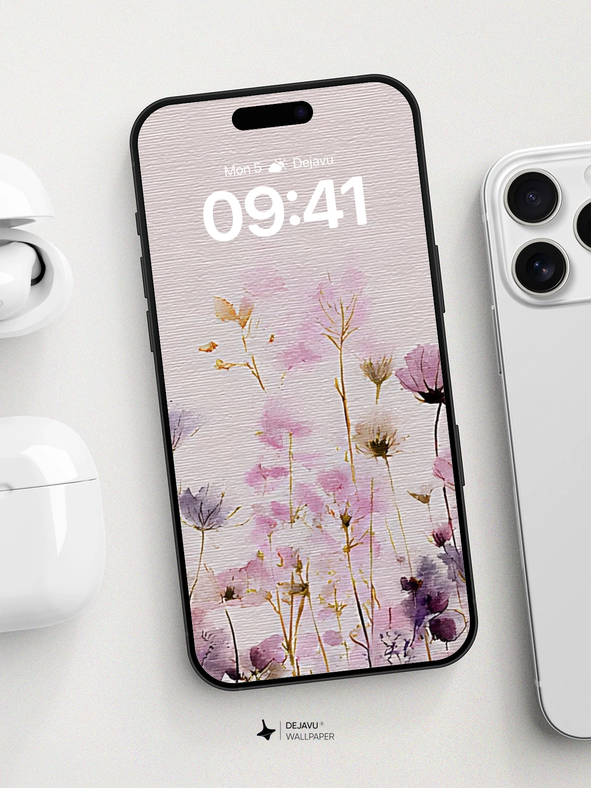 Watercolor Wildflower Meadow Wallpaper 8K for iPhone and Android