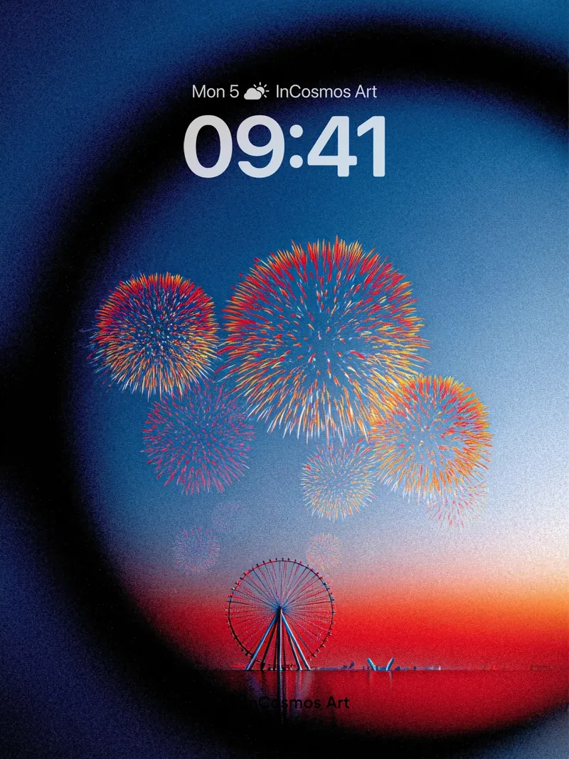 Cosmic Bloom Wallpaper Through a Lens