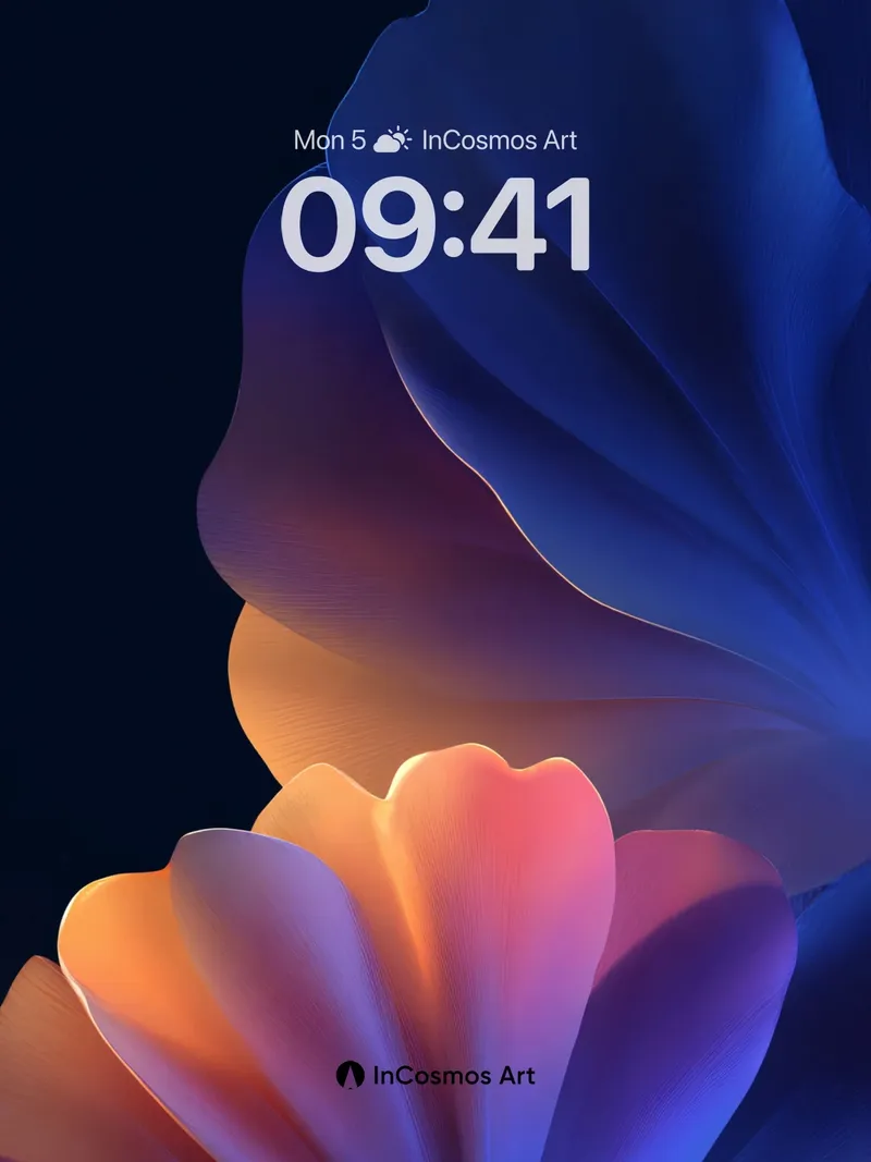 Luminous Petal Wallpaper with Ethereal Gradient