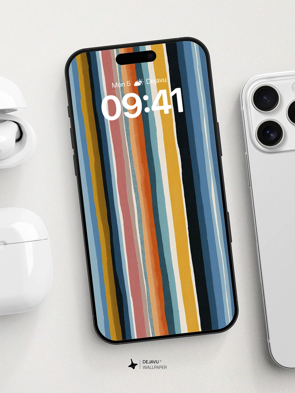 Vibrant Striped Pattern Wallpaper 8K for iPhone and Android