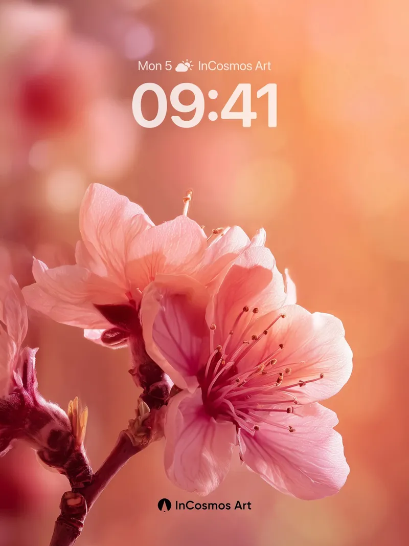 Sunlit Petal Whisper Wallpaper with Soft Focus