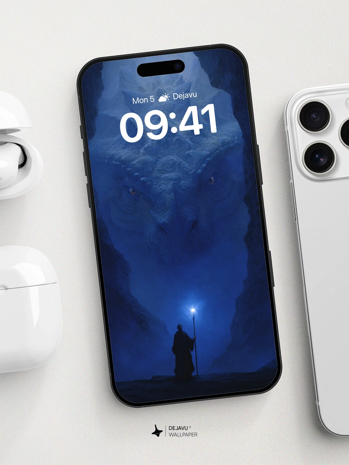 Mystic Dragon Cave Wallpaper 8K for iPhone and Android